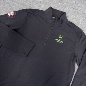 Monster Energy Pullover Men XL Black Coca Cola 1/4 Zip Performance Golf Ogio